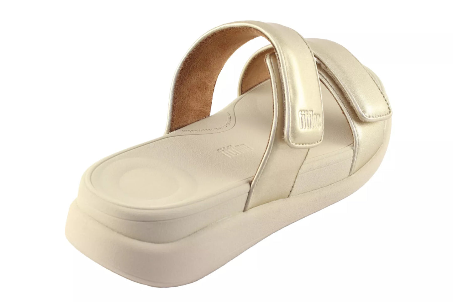 Fitflop Fitflop F-Mode Two Bar Slides.Platino