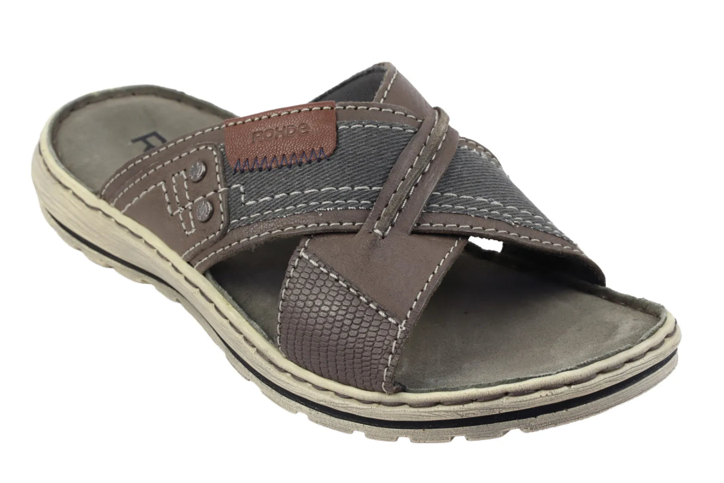 Rohde Rohde - 6731 - Slippers - bruin kombinatie