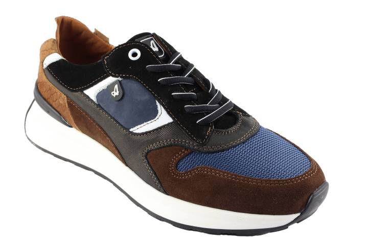 Heren Sneakers/Veterschoen Australian Kyoto 15.1651.02.SKQW Blue-Black. Direct leverbaar uit de webshop van Reese Schoenmode.