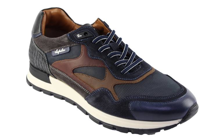 Heren Sneakers/Veterschoen Australian Tiago 15.1669.01.S13 Blue-Brown. Direct leverbaar uit de webshop van Reese Schoenmode.