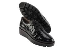 Dames  Sneakers/Veterschoen DL Sport 6371.Navajo Nero. Direct leverbaar uit de webshop van Reese Schoenmode.