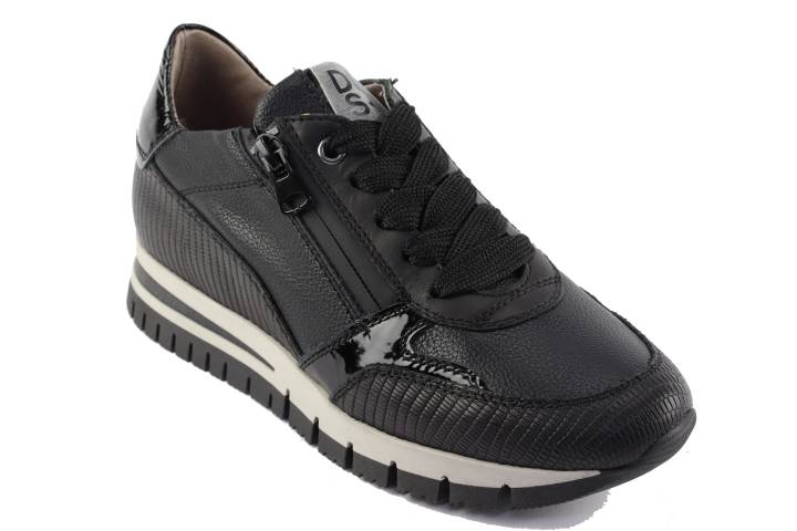 Dames  Sneakers/Veterschoen DL Sport 5827.Tejus Nero. Direct leverbaar uit de webshop van Reese Schoenmode.