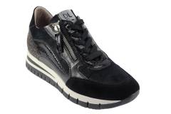 Dames  Sneakers/Veterschoen DL Sport 6329.Vel. Nero. Direct leverbaar uit de webshop van Reese Schoenmode.