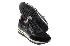 Dames  Sneakers/Veterschoen DL Sport 6329.Vel. Nero. Direct leverbaar uit de webshop van Reese Schoenmode.