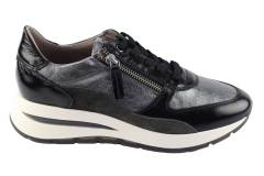 Dames  Sneakers/Veterschoen DL Sport 6337.Cayenne Nero. Direct leverbaar uit de webshop van Reese Schoenmode.