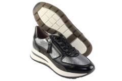 Dames  Sneakers/Veterschoen DL Sport 6337.Cayenne Nero. Direct leverbaar uit de webshop van Reese Schoenmode.