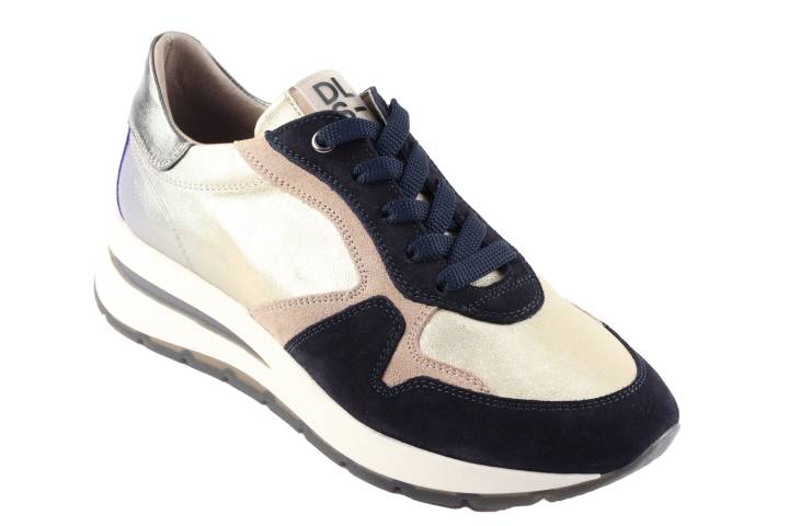 Dames  Sneakers/Veterschoen DL Sport 6338.Vel. Abisso. Direct leverbaar uit de webshop van Reese Schoenmode.