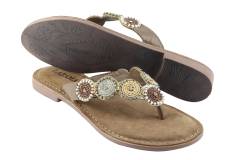 Dames  Slippers Lazamani 75451.Beige. Direct leverbaar uit de webshop van Reese Schoenmode.