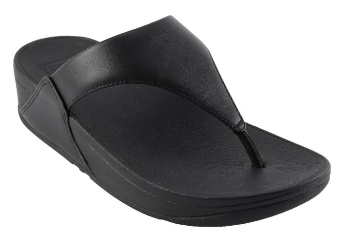 Dames  Slippers Fitflop Lulu.Black 001. Direct leverbaar uit de webshop van Reese Schoenmode.