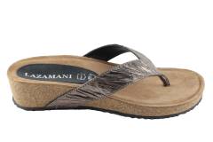 Dames  Slippers Lazamani 75819.Pewter. Direct leverbaar uit de webshop van Reese Schoenmode.