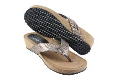 Dames  Slippers Lazamani 75819.Pewter. Direct leverbaar uit de webshop van Reese Schoenmode.