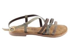 Dames  Sandalen Lazamani 75888.brown. Direct leverbaar uit de webshop van Reese Schoenmode.