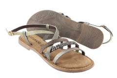 Dames  Sandalen Lazamani 75888.brown. Direct leverbaar uit de webshop van Reese Schoenmode.